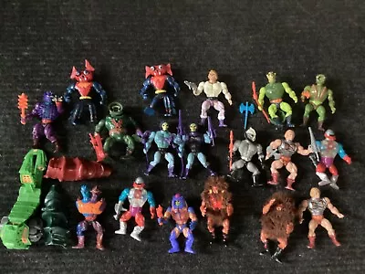 Vintage Masters Of The Universe MOTU 18 Action Figure Lot He Man Some Complete • $121.93