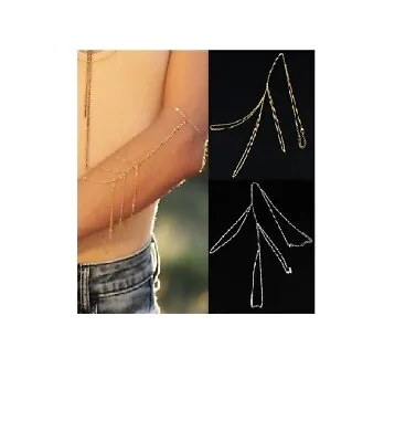 SEXY Arm Slave Tassels Chain Upper Cuff Armband Armlet Bracelet Band HOT GIFT UK • £3.88