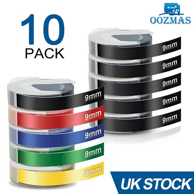 £7.59 • Buy Dymo 3D 9mm Embossing Tape Compatible For Dymo Junior Omega Embosser Label Maker