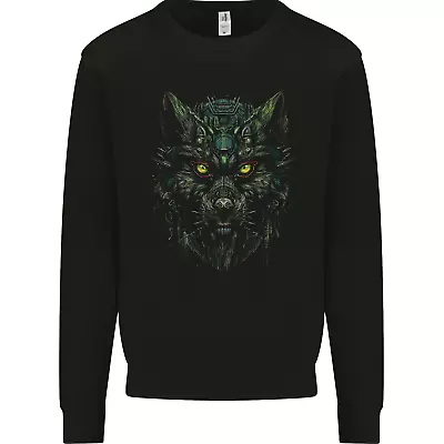 Cyber Wolf Werewolf Lycan Mens Sweatshirt Jumper • $37.59