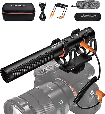 Comica VM20 Shotgun Video Microphone With OLED Power Display & Two Low Cut Filte • £65