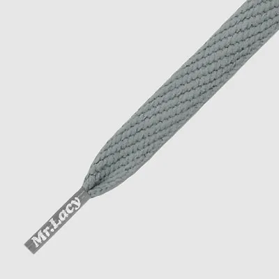 Shoelaces Flat Dark Grey Mr Lacy Flatties High Quality Laces 130 Cm Long • £9.48
