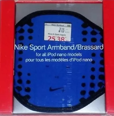 Nike Sport For All IPod Nano Models Armband Brassard Blue Running Walking NIP • $8.99