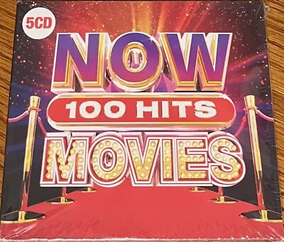 Various Artists  Now 100 Hits Movies  Brand New Original 2019 Uk 5cd Album • $14.95