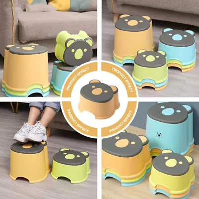  Cartoon Small Bench Plastic Child Decorative Stool Stepping For Kids • £11.99