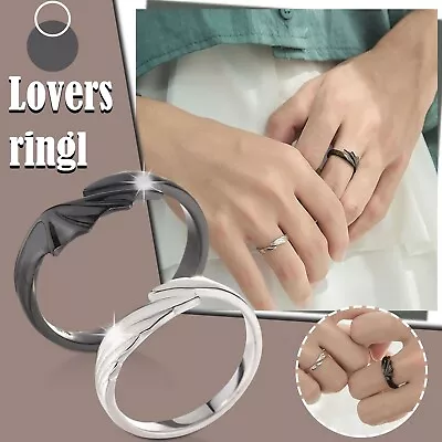 Couple Matching Rings For Man Woman Custom Adjustable Sun Moon Ring Set Angel • $18.32