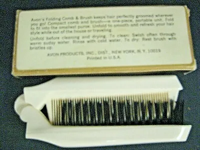 Vintage Avon Folding Comb & Brush NEW OLD STOCK AVON BRUSH TEASING COMB • $14.77