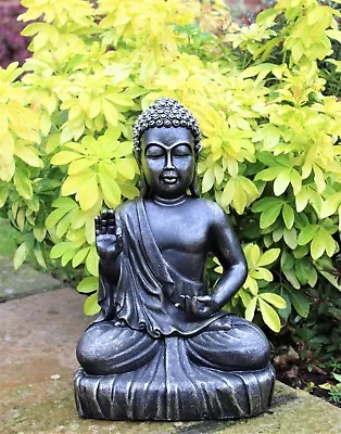 Garden Ornament Large Sitting Buddha Bronze Effect Outdoor Indoor Statue Thai • £16.95