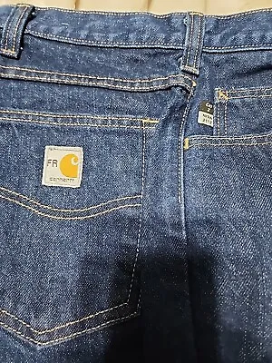 Carhartt Jeans Mens 50x30 Dark Wash FR 280-83 Fire Resistant Straight Leg Denim  • $20