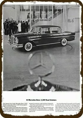 1963 MERCEDES BENZ 220S Car Vintage-Look-Edge DECORATIVE REPLICA METAL SIGN • $24.99