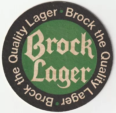 BEER MAT - HALL & WOODHOUSE BREWERY -  BROCK LAGER / STINGO - (Cat 033) - (1975) • £1.50