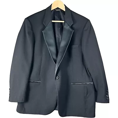 OSCAR De La RENTA Vintage Tuxedo Jacket 40 Short Blazer Black Formal • $50