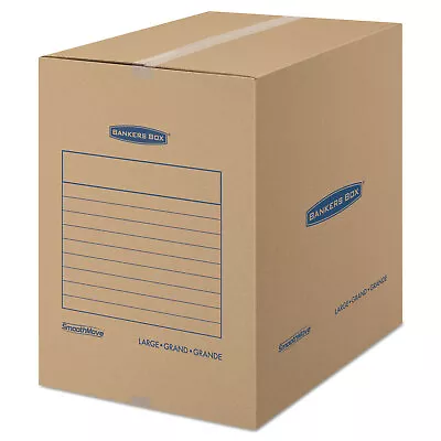 Bankers Box SmoothMove Basic Large Moving Boxes 18l X 18w X 24h Kraft/Blue • $74.66