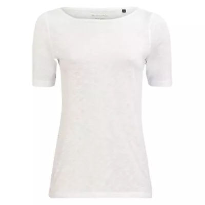 Marc O'Polo Womens Bateau Neckline T Shirt Size 6 Or 8 Uk BNWT RRP £42.50 White • £21.99