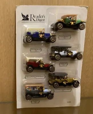 Readers Digest 6 Vintage Miniature Car Collection UNOPENED BLISTER PACK  301-306 • £5.75