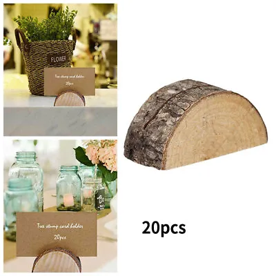 20 Pcs Rustic Photo Card Holders Table Number Holders Wedding Table Decoration • £11.99
