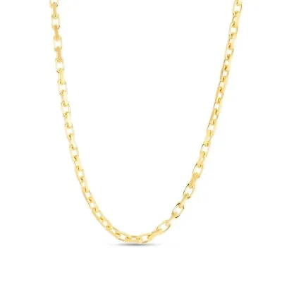 14k Solid Yellow Gold Anchor Cable Link Mens Chain/Necklace 24  14 Grams 2.5MM • $1497