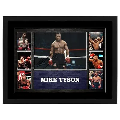 $79 • Buy Mike Tyson Signed Framed Poster Muhammad Ali Anthony Joshua Boxing Memorabilia