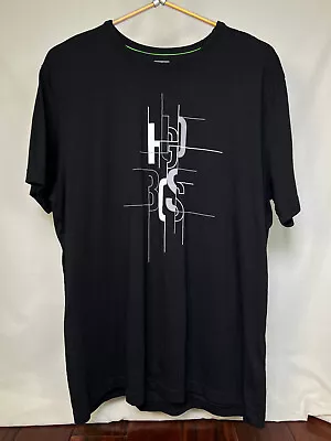 Hugo Boss Shirt Adult 2XL Black Tee Crew Neck Graphic Cotton Men's XXL • $25