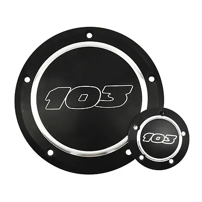 Black 103 Derby Cover Timing Timer Cover Fit For Harley Dyna Softail Touring • $56.99