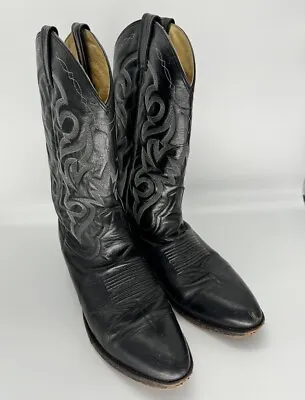 Dan Post Milwaukee Round Toe Cowboy Boots Men's 9.5  Wide Black 13” • $64