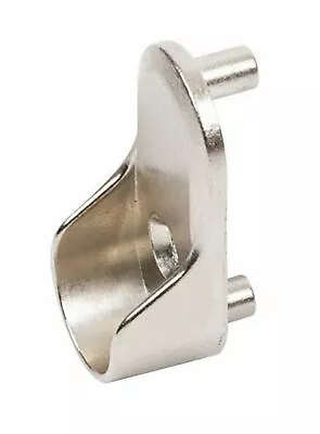 OVAL WARDROBE RAIL END SUPPORTS Rail Brackets 15mm Wide Nickel Plated Silver • £2.75