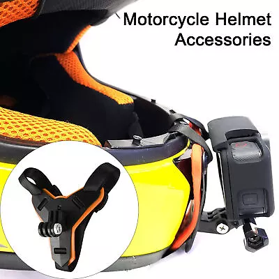 Motorcycle Chin Strap Mount Helmet Camera Bracket Adjustable Action For Gopro • $13.88