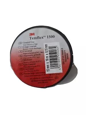 Scotch Temflex Isolation Insulating  Tape 10M X 15mm Quality Black Tape • £4.40