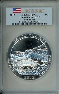 2012 CHACO CULTURE NP AMERICA BEAUTIFUL 5 OZ SILVER PCGS MS69 PL First Strike FS • $425