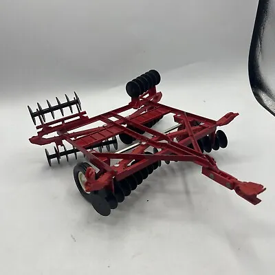 Vintage Ertl International Harvester Disc Plow Red 1980's Farm Toy 1:16 Scale • $34.99