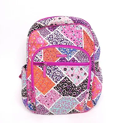 Vera Bradley Backpack Bookbag Floral Pink Quilted Work School College READ • $19.99