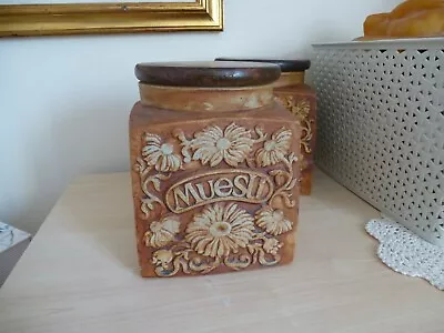 Simonsbath  Quantock  Pottery  Large  Muesli  Jar • £4.85