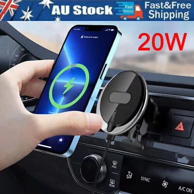 Magnetic Wireless Car Fast Charger Mount Holder For IPhone 12 13 14 15 Pro Max • $18.99