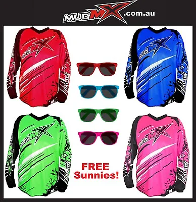 Motocross Jersey + FREE Sunnies Dirt Bike Gear MX Youth Off-road/BMX Kids/Junior • $28.50