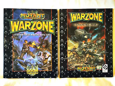 OOP Warzone Mutant Chronicles Core Rulebook + Casualties Of War Lot - USED • $19.99