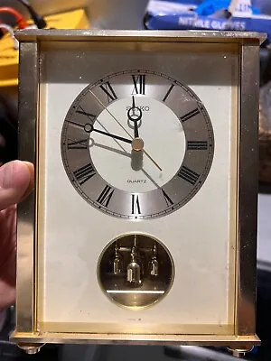 Vintage SEIKO Mantle Brass Clock Japan • $25