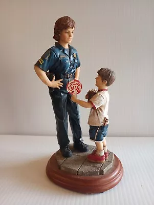  Vintage Police Blue Hats Of Bravery Figurine  A Gift Of Thanks  1998 Vanmark • $24.99