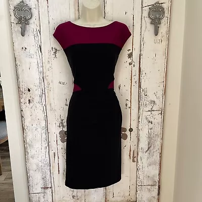 American Living By Ralph Lauren Size 10 Woman's Black Burgundy Career Work Dress • $39.95