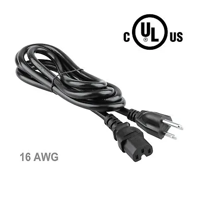 $14.99 • Buy 6ft UL 16AWG Power Cord For Microsoft Xbox 360 AC Adapter HP-AW203EF3-LF Brick