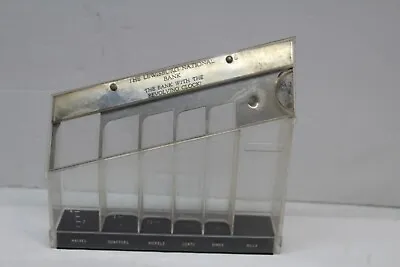 Vintage Lewisburg National Bank PA Clear Plastic Coin Sorter Bank • $15.99