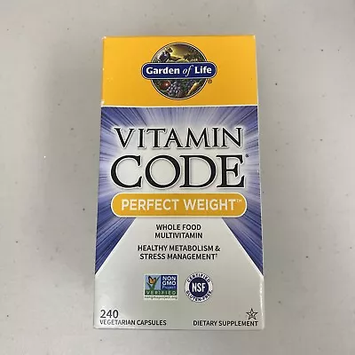 Garden Of Life Vitamin Code Perfect Weight Whole Food Multi 240 Veg Caps Exp5/24 • $17.98