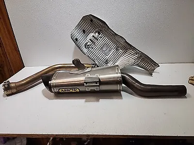 06-12 Triumph Daytona 675 Arrow Slip On Exhaust Can Oval Mid Pipe Complete Nice • $699