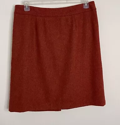 Chadwicks Of Boston Skirt Women's Rust Orange  Wool Blend Career Wear Size 14 • £18.32