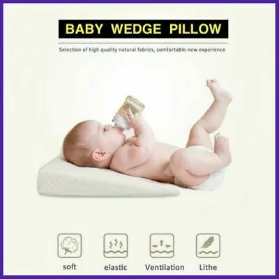 £14.99 • Buy Baby Wedge Pillow Anti Reflux Colic Cushion For Pram Crib Cot Bed Head Foam