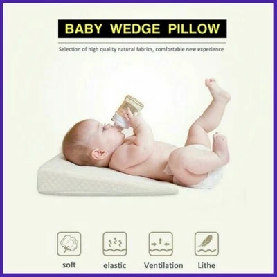 £14.99 • Buy Baby Wedge Pillow Anti Reflux Colic Cushion For Pram Crib Cot Bed Head Foam