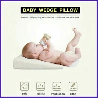 Baby Wedge Pillow Anti Reflux Colic Cushion For Pram Crib Cot Bed Head Foam • £13.49