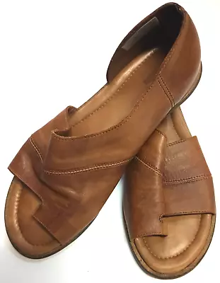 Sundance Sergio Tomani Adrian Camel Flat Sandals Size 8.5 (39) Great Condition • $40