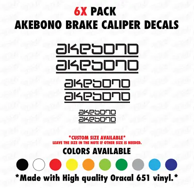 6X Akebono Brake Caliper Decal Sticker Car Emblem Logos • $9.99