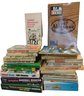 LOT Of 23 VINTAGE Baseball Paperback Books~1949~2000s Bill Stern's Breslin • $23