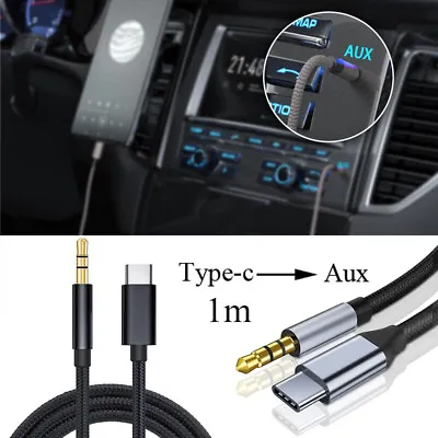 $4.48 • Buy Heavy Duty Type C USB C To 3.5mm Jack Cable Car Stereo Audio Aux Adapter Headset